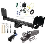 Trailer Tow Hitch For 19-26 BMW X5 Excluding M Versions Hidden Removable 2" Receiver Complete Package w/ Wiring and 2" Ball