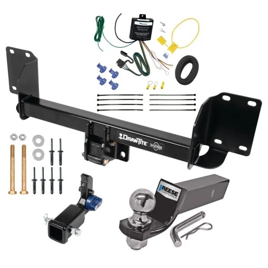 Trailer Tow Hitch For 19-26 BMW X5 Excluding M Versions Hidden Removable 2" Receiver Complete Package w/ Wiring and 2" Ball