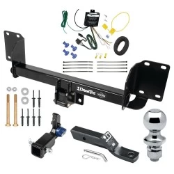 Trailer Tow Hitch For 19-26 BMW X5 Excluding M Versions Hidden Removable 2" Receiver Complete Package w/ Wiring and 1-7/8" Ball