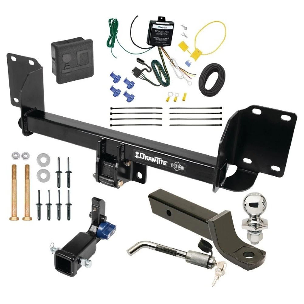 Trailer Tow Hitch For 19-26 BMW X5 Excluding M Versions Hidden Removable 2" Receiver Deluxe Package Wiring 2" Ball Mount and Lock