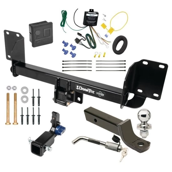 Trailer Tow Hitch For 19-26 BMW X5 Excluding M Versions Hidden Removable 2" Receiver Deluxe Package Wiring 2" Ball Mount and Lock