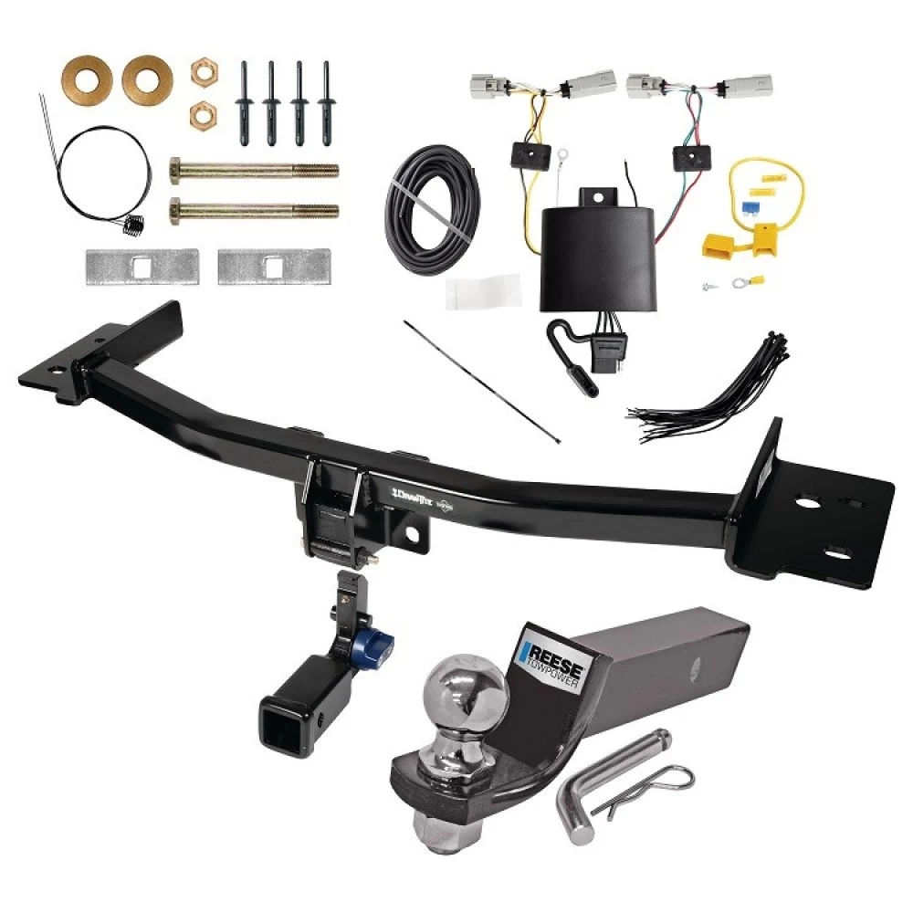 Trailer Tow Hitch For 20-27 Lincoln Aviator All Models Hidden Removable 2" Receiver Complete Package w/ Wiring and 2" Ball