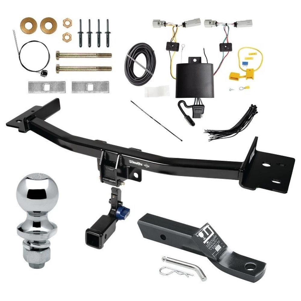 Trailer Tow Hitch For 20-27 Lincoln Aviator All Models Hidden Removable 2" Receiver Complete Package w/ Wiring and 1-7/8" Ball