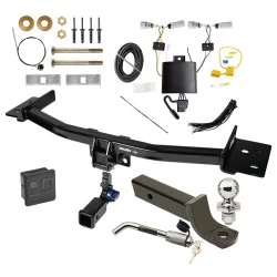 Trailer Tow Hitch For 20-27 Lincoln Aviator All Models Hidden Removable 2" Receiver Deluxe Package Wiring 2" Ball Mount and Lock
