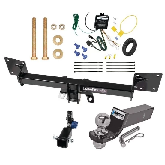 Trailer Tow Hitch For 18-27 Audi Q5 SQ5 All Models Hidden Removable 2" Receiver Complete Package w/ Wiring and 2" Ball
