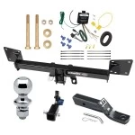 Trailer Tow Hitch For 18-27 Audi Q5 SQ5 All Models Hidden Removable 2" Receiver Complete Package w/ Wiring and 1-7/8" Ball