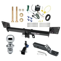 Trailer Tow Hitch For 18-27 Audi Q5 SQ5 All Models Hidden Removable 2" Receiver Complete Package w/ Wiring and 1-7/8" Ball