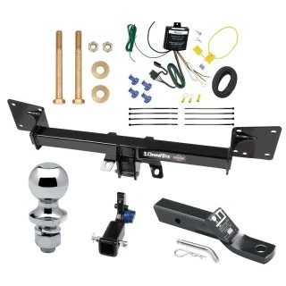 Trailer Tow Hitch For 18-27 Audi Q5 SQ5 All Models Hidden Removable 2" Receiver Complete Package w/ Wiring and 1-7/8" Ball
