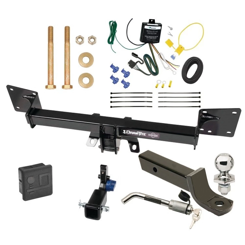 Trailer Tow Hitch For 18-27 Audi Q5 SQ5 All Models Hidden Removable 2" Receiver Deluxe Package Wiring 2" Ball Mount and Lock
