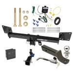 Trailer Tow Hitch For 18-27 Audi Q5 SQ5 All Models Hidden Removable 2" Receiver Deluxe Package Wiring 2" Ball Mount and Lock
