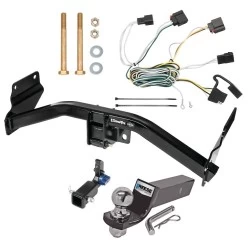Trailer Tow Hitch For 11-13 Jeep Grand Cherokee Hidden Removable 2" Receiver Complete Package w/ Wiring and 2" Ball
