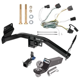 Trailer Tow Hitch For 11-13 Jeep Grand Cherokee Hidden Removable 2" Receiver Complete Package w/ Wiring and 2" Ball