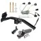 Trailer Tow Hitch For 11-13 Jeep Grand Cherokee Hidden Removable 2" Receiver Complete Package w/ Wiring and 2" Ball