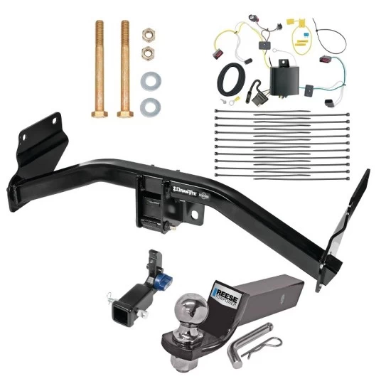 Trailer Tow Hitch For 14-21 Jeep Grand Cherokee 22-22 WK Hidden Removable 2" Receiver Complete Package w/ Wiring and 2" Ball