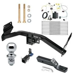 Trailer Tow Hitch For 14-21 Jeep Grand Cherokee 22-22 WK Hidden Removable 2" Receiver Complete Package w/ Wiring and 1-7/8" Ball