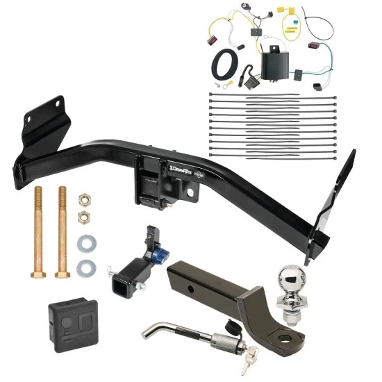 Trailer Tow Hitch For 14-21 Jeep Grand Cherokee 22-22 WK Hidden Removable 2" Receiver Deluxe Package Wiring 2" Ball Mount and Lock