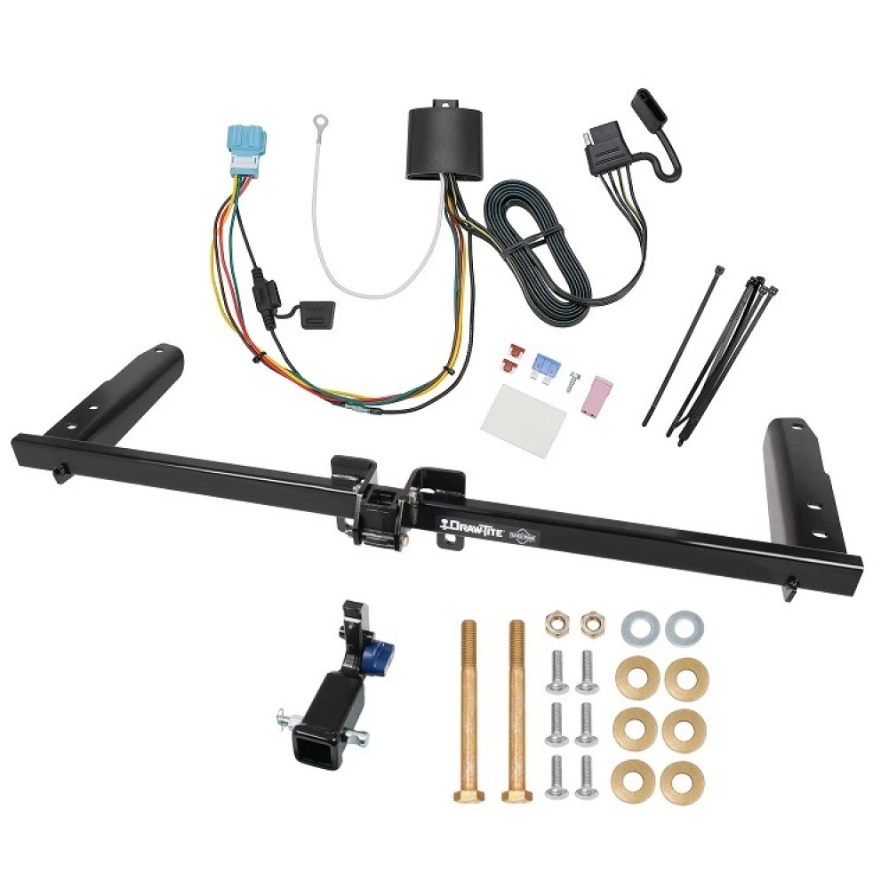 Trailer Tow Hitch For 18-26 Honda Odyssey w/ Fuse Provisions Hidden Removable 2" Receiver w/ Plug & Play Wiring Kit Class 3 Draw-Tite