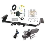 Trailer Tow Hitch For 17-20 Chrysler Pacifica (LX & Touring Exc Hybrid) 20-25 Voyager 22-23 Grand Caravan Hidden Removable 2" Receiver Complete Package w/ Wiring and 2" Ball