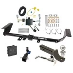 Trailer Tow Hitch For 17-20 Chrysler Pacifica (LX & Touring Exc Hybrid) 20-25 Voyager 22-23 Grand Caravan Hidden Removable 2" Receiver Deluxe Package Wiring 2" Ball Mount and Lock