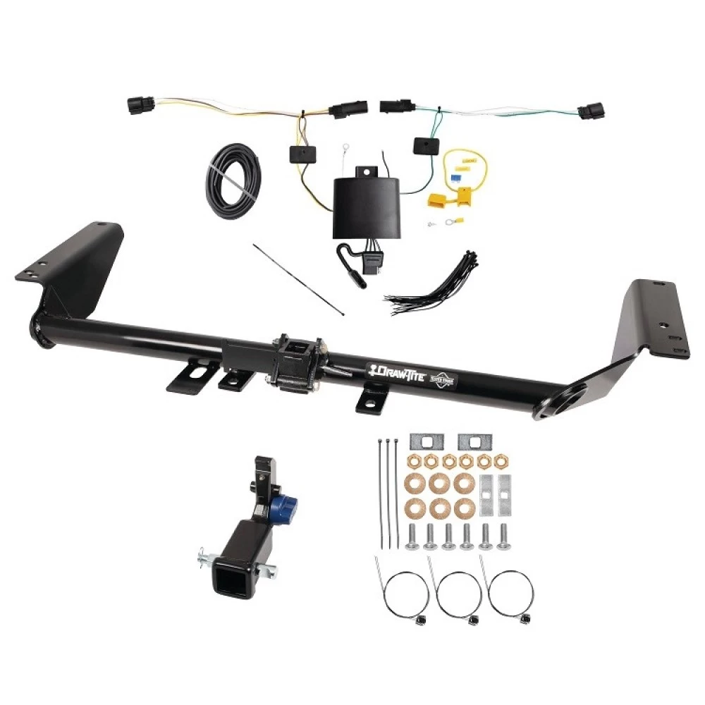 Trailer Tow Hitch For 21-23 Chrysler Pacifica Hidden Removable 2" Receiver w/ Plug & Play Wiring Kit Class 3 Draw-Tite