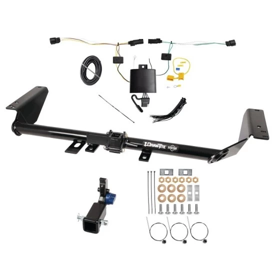 Trailer Tow Hitch For 21-23 Chrysler Pacifica Hidden Removable 2" Receiver w/ Plug & Play Wiring Kit Class 3 Draw-Tite