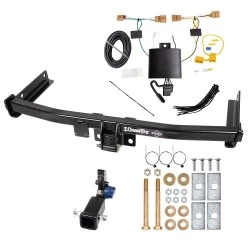 Trailer Tow Hitch For 18-24 Volkswagen Tiguan All Models Hidden Removable 2" Receiver w/ Plug & Play Wiring Kit Class 3 Draw-Tite