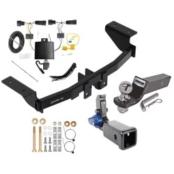 Trailer Tow Hitch For 21-23 Ford Mustang Mach-E All Models Hidden Removable 2" Receiver Complete Package w/ Wiring and 2" Ball
