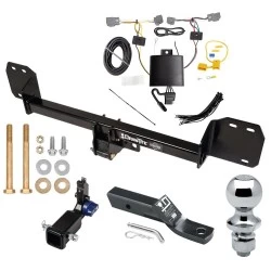 Trailer Tow Hitch For 16-25 Volvo XC90 Recharge Hidden Removable 2" Receiver Complete Package w/ Wiring and 1-7/8" Ball