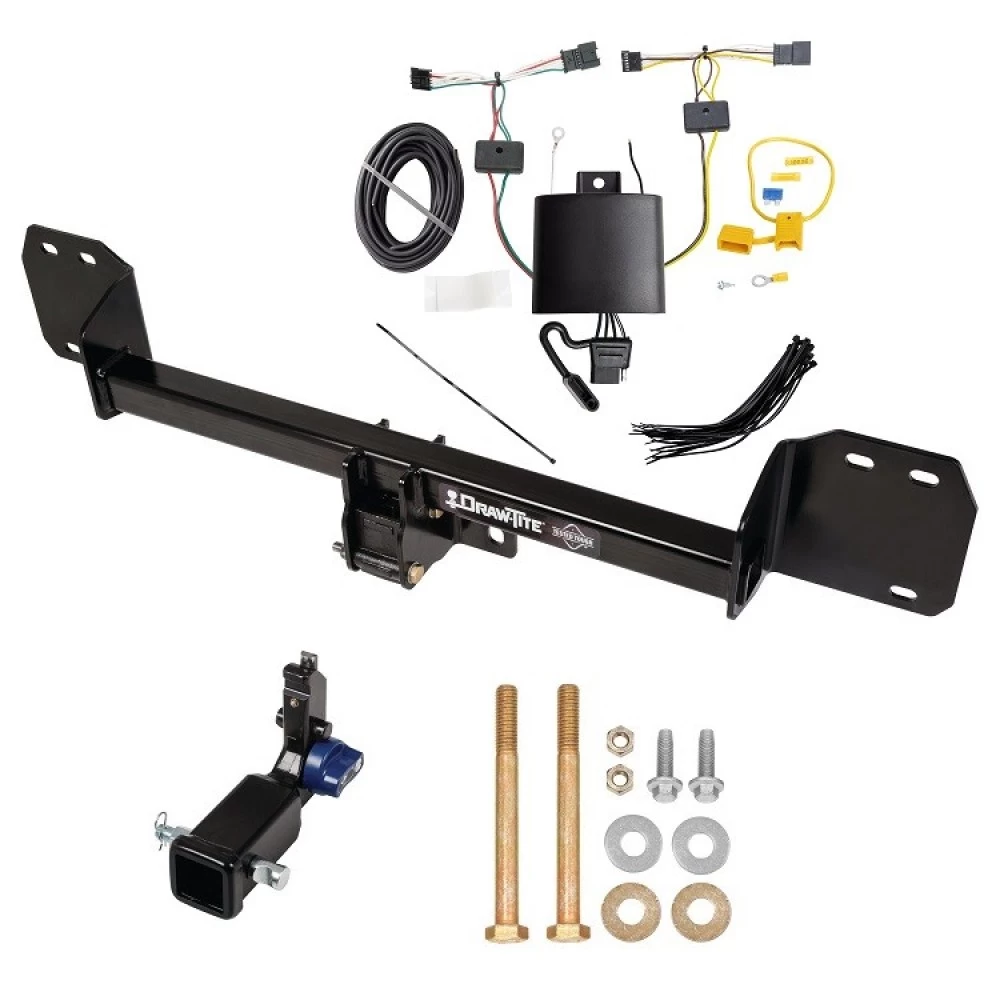 Trailer Tow Hitch For 18-27 Volvo XC60 All Models Hidden Removable 2" Receiver w/ Plug & Play Wiring Kit Class 3 Draw-Tite