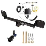 Trailer Tow Hitch For 18-27 Volvo XC60 All Models Hidden Removable 2" Receiver w/ Plug & Play Wiring Kit Class 3 Draw-Tite