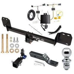 Trailer Tow Hitch For 18-27 Volvo XC60 All Models Hidden Removable 2" Receiver Complete Package w/ Wiring and 1-7/8" Ball