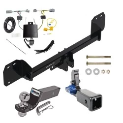 Trailer Tow Hitch For 19-25 Volvo XC40 All Models Hidden Removable 2" Receiver Complete Package w/ Wiring and 2" Ball