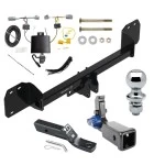 Trailer Tow Hitch For 19-25 Volvo XC40 All Models Hidden Removable 2" Receiver Complete Package w/ Wiring and 1-7/8" Ball
