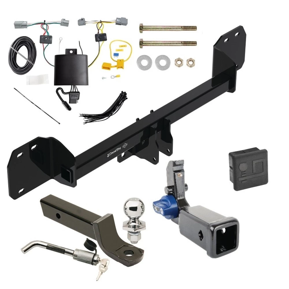 Trailer Tow Hitch For 19-25 Volvo XC40 All Models Hidden Removable 2" Receiver Deluxe Package Wiring 2" Ball Mount and Lock