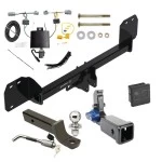 Trailer Tow Hitch For 19-25 Volvo XC40 All Models Hidden Removable 2" Receiver Deluxe Package Wiring 2" Ball Mount and Lock