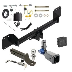 Trailer Tow Hitch For 19-25 Volvo XC40 All Models Hidden Removable 2" Receiver Deluxe Package Wiring 2" Ball Mount and Lock