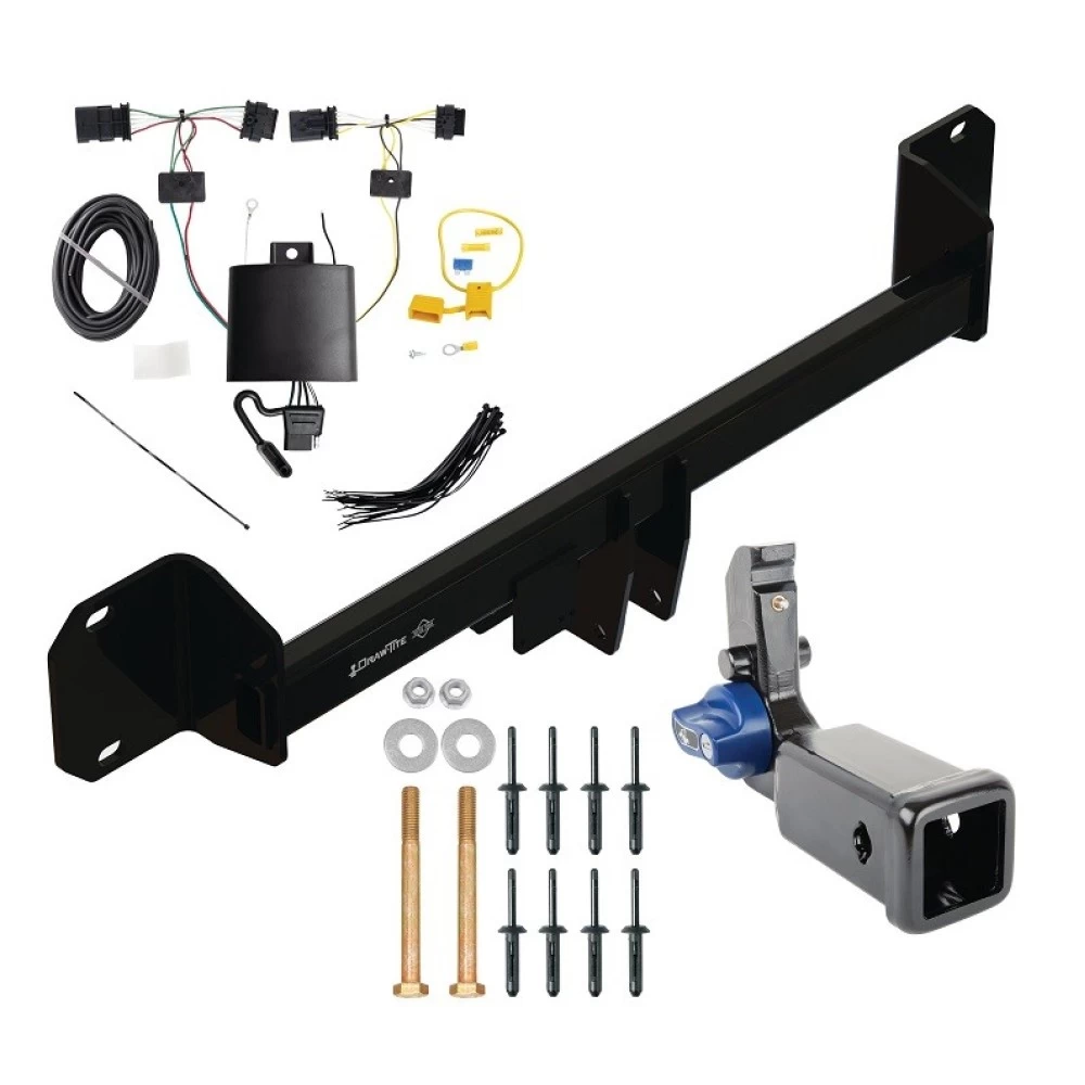 Trailer Tow Hitch For 20-22 BMW X1 w/o LED Taillights Hidden Removable 2" Receiver w/ Plug & Play Wiring Kit Class 3 Draw-Tite