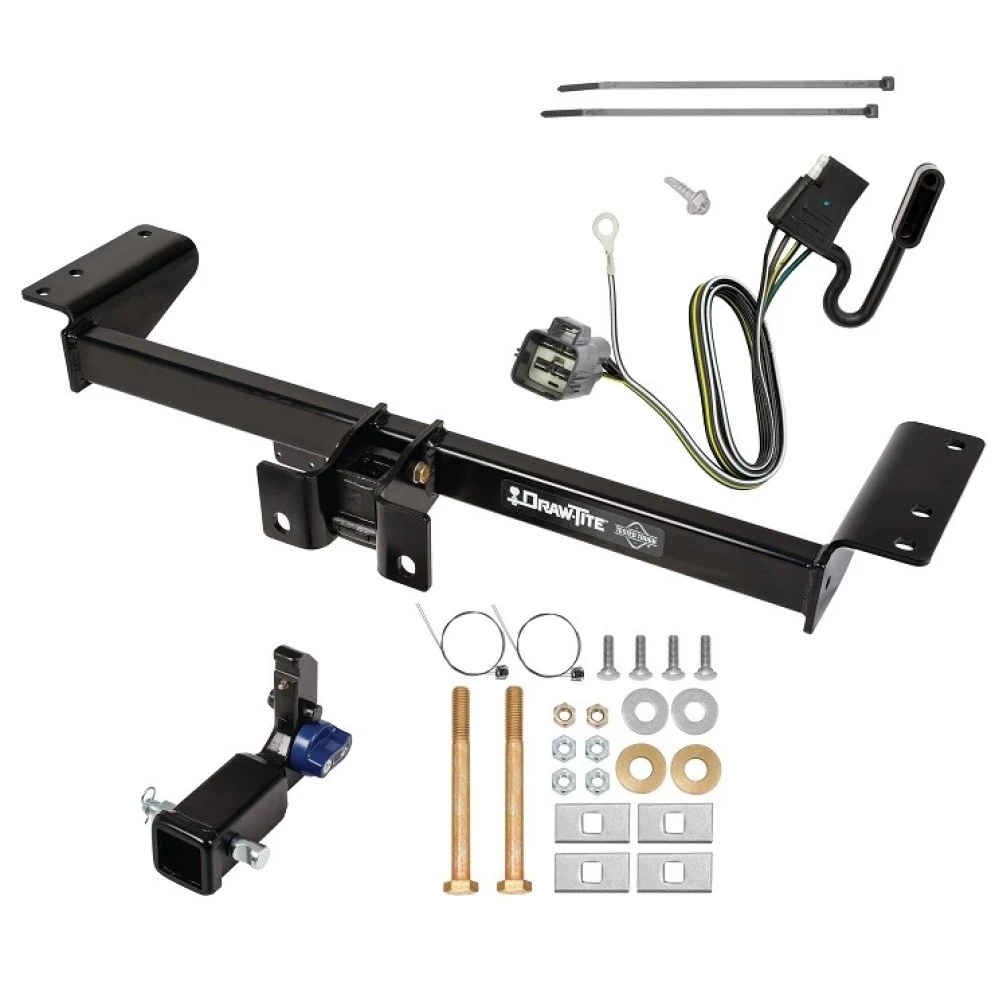 Trailer Tow Hitch For 17-26 Cadillac XT5 Hidden Removable 2" Receiver w/ Plug & Play Wiring Kit Class 3 Draw-Tite