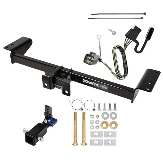 Trailer Tow Hitch For 17-26 Cadillac XT5 Hidden Removable 2" Receiver w/ Plug & Play Wiring Kit Class 3 Draw-Tite