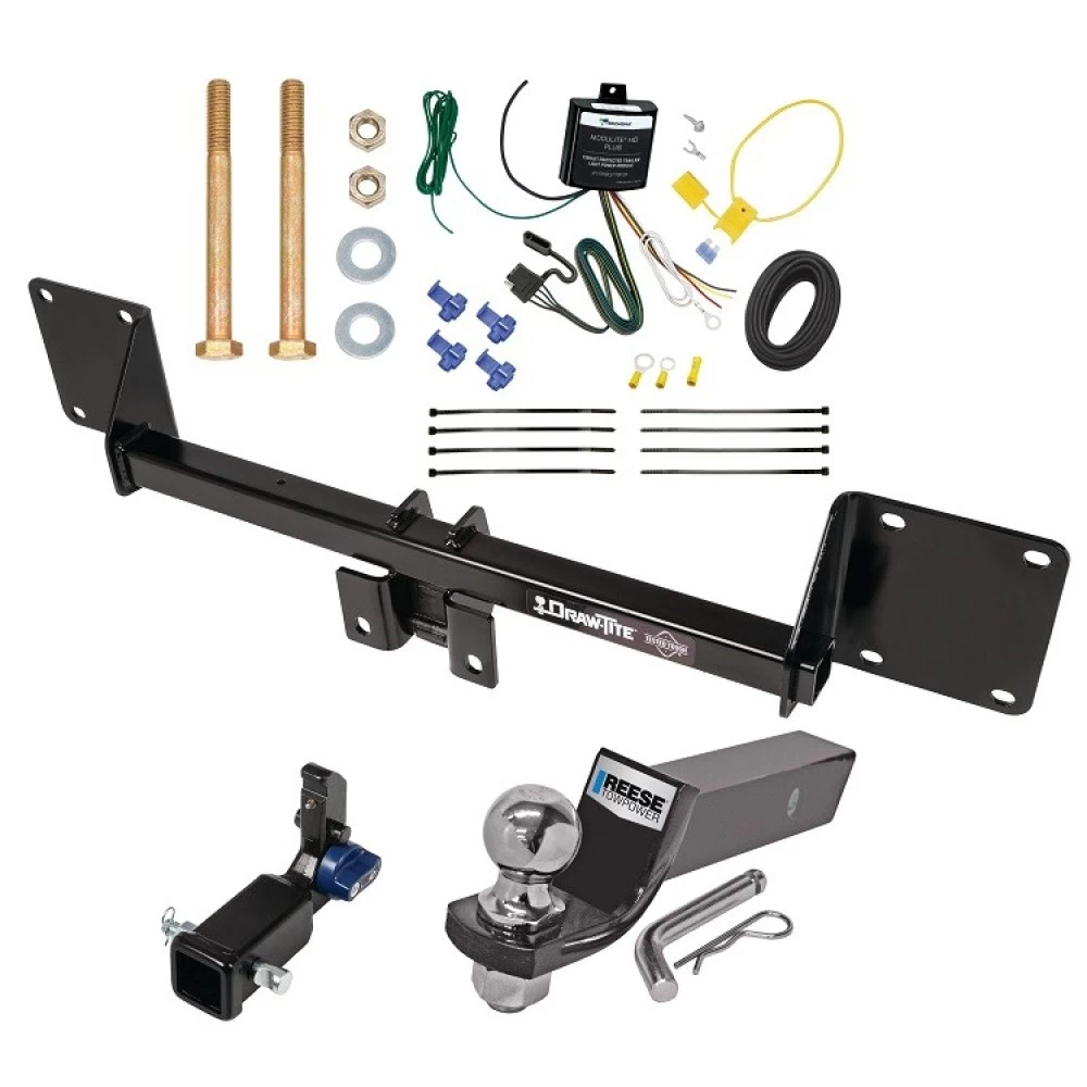 Trailer Tow Hitch For 21-27 Mercedes GLE SUV All Models Hidden Removable 2" Receiver Complete Package w/ Wiring and 2" Ball