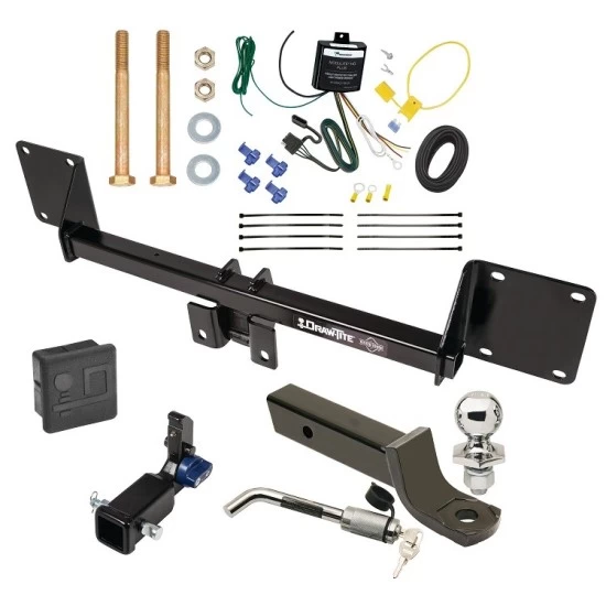 Trailer Tow Hitch For 21-27 Mercedes GLE SUV All Models Hidden Removable 2" Receiver Deluxe Package Wiring 2" Ball Mount and Lock