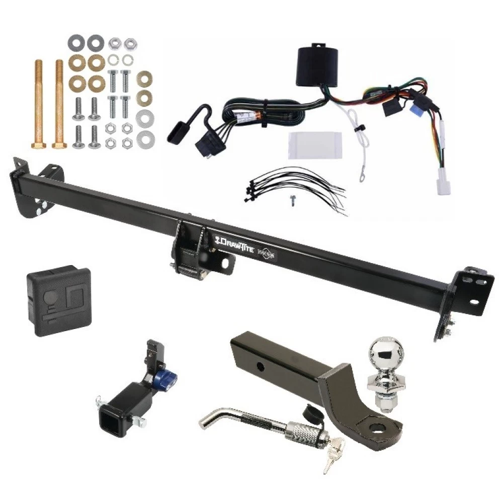 Trailer Tow Hitch For 21-27 Toyota Sienna All Models Hidden Removable 2" Receiver Deluxe Package Wiring 2" Ball Mount and Lock
