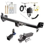 Trailer Tow Hitch For 19-25 Toyota RAV4 21-25 RAV4 Prime Hidden Removable 2" Receiver Complete Package w/ Wiring and 2" Ball