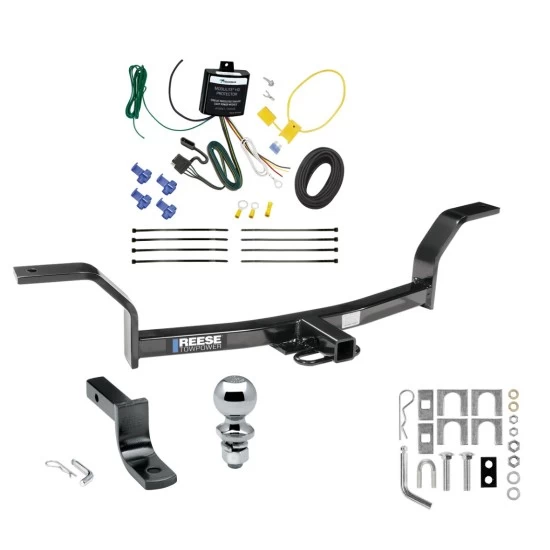 Reese Trailer Tow Hitch For 92-00 Honda Civic Sedan & Coupe Complete Package w/ Wiring Draw Bar and 2" Ball
