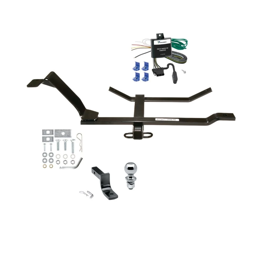 Reese Trailer Tow Hitch For 98-10 Volkswagen Beetle 99-06 Golf 07-10 City Golf Complete Package w/ Wiring Draw Bar and 1-7/8" Ball