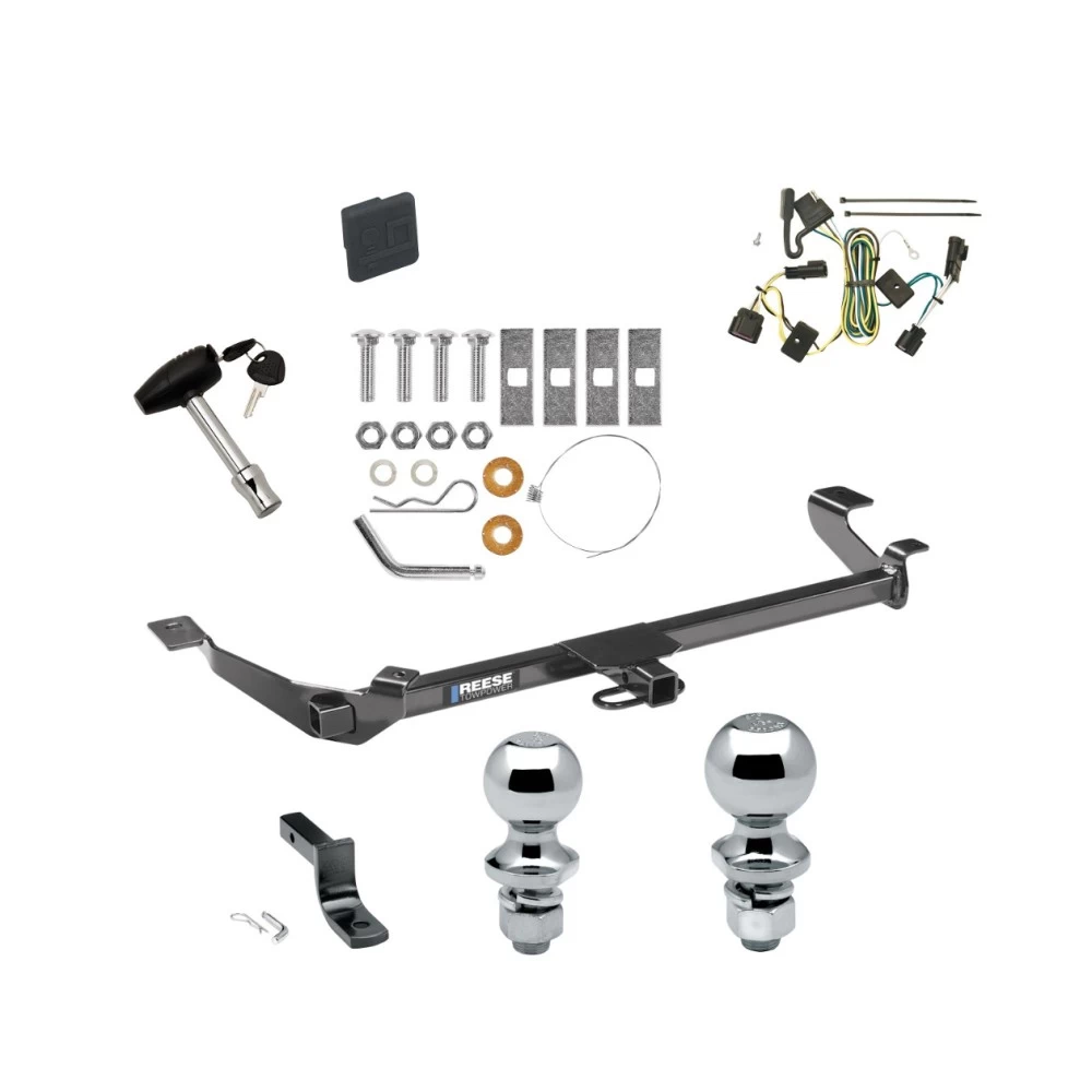 Reese Trailer Tow Hitch For 05-06 Pontiac G5 Pursuit 05-10 Chevrolet Cobalt Deluxe Package Wiring 2" and 1-7/8" Ball and Lock