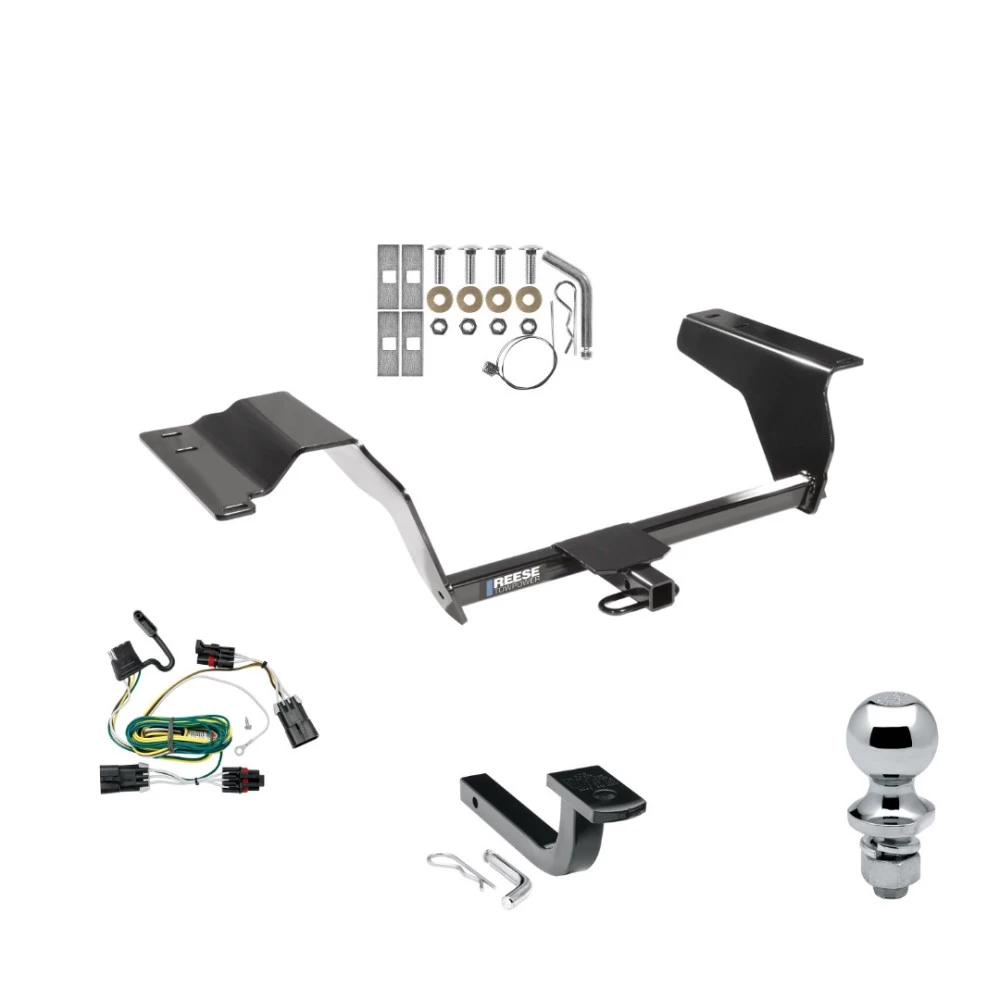 Reese Trailer Tow Hitch For 05-10 Chevy Cobalt 06-11 HHR 08-10 Orlando 07-10 Pontiac G5 Complete Package w/ Wiring Draw Bar and 2" Ball