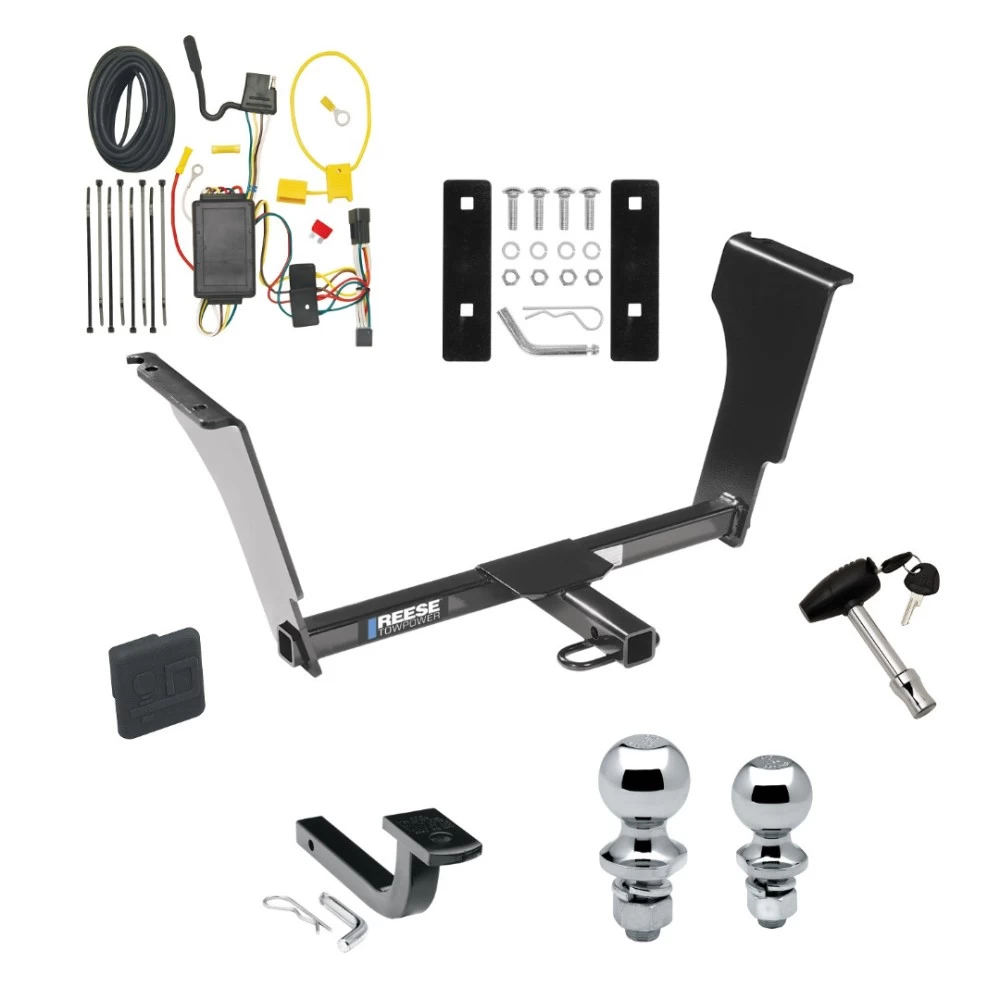 Reese Trailer Tow Hitch For 03-07 Cadillac CTS 04-07 V Deluxe Package Wiring 2" and 1-7/8" Ball and Lock