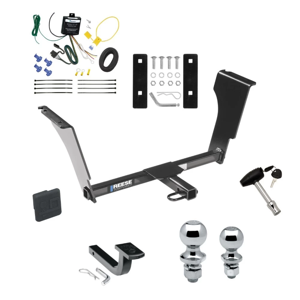 Reese Trailer Tow Hitch For 03-13 Cadillac CTS 05-11 STS Deluxe Package Wiring 2" and 1-7/8" Ball and Lock