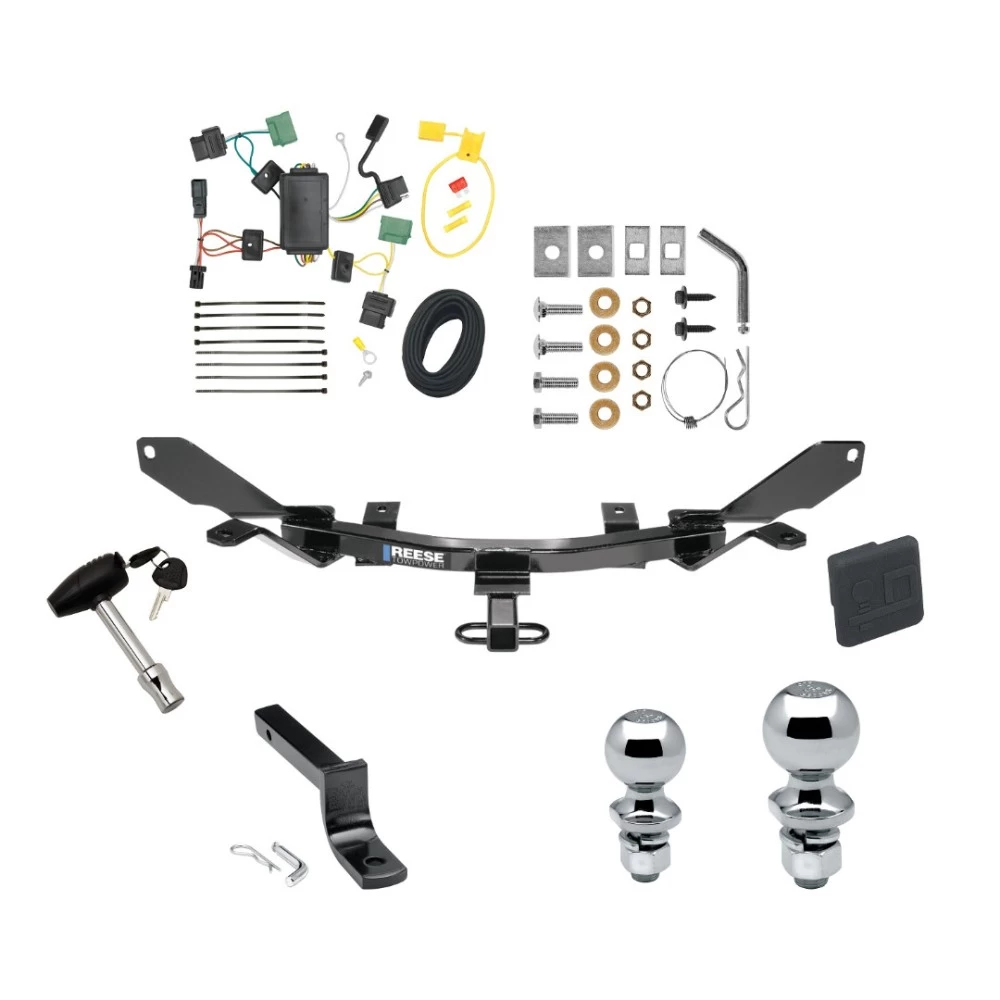 Reese Trailer Tow Hitch For 06-09 Mercury Milan Lincoln MKZ 06 Zephyr Deluxe Package Wiring 2" and 1-7/8" Ball and Lock